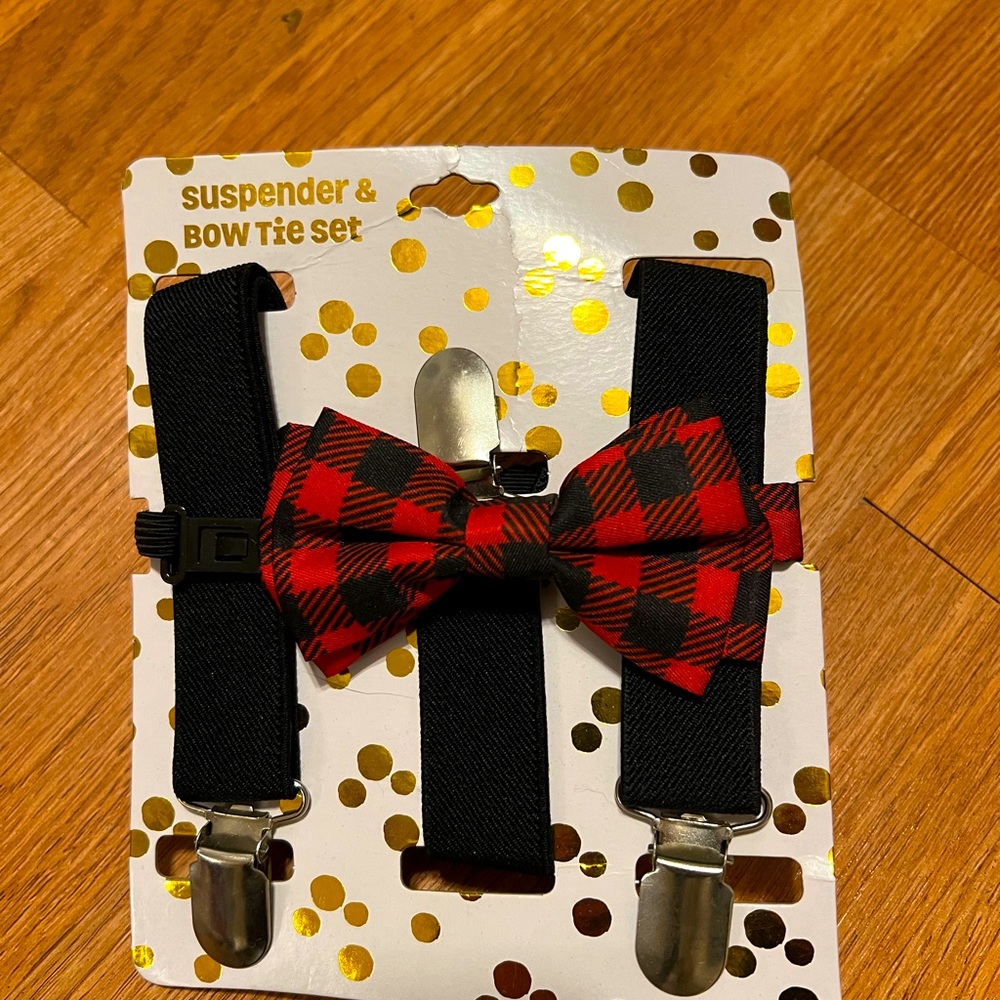 Suspenders and bowtie NWT